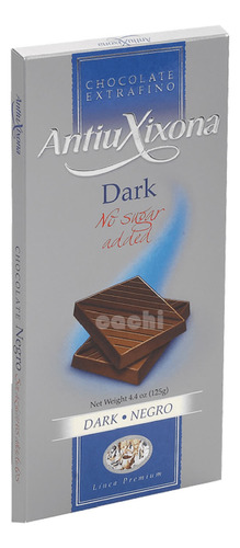Chocolate Antiu Xixona Amargo Sin Azucar 125gr