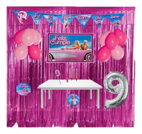 Kit Deco Cumpleaños - Para Temática Estilo Barbie