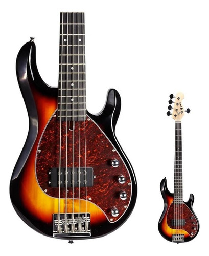 Baixo Phx Five Msr-5 Sunburst 5 Cordas Captador Humbucker