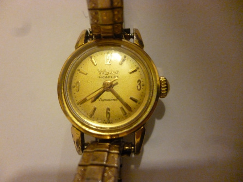 Reloj Wyler Dynawind De Dama Suizo Chapa Oro Retro Vintage