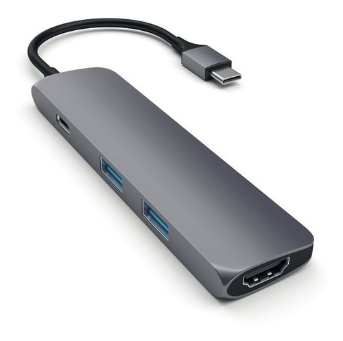 Imagen 6 de 10 de Hub Adaptador Slim Usb-c A Usb-a/ Hdmi 4k/ Satechi/ Caba Mat