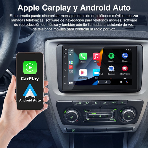 Auto Estéreo 1 Din 7'' Carplay Mirrorlink Mp5 Con Pantalla
