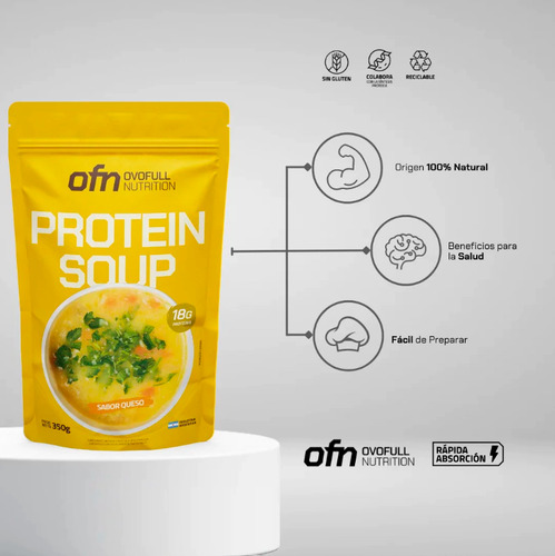 Kit Sopas Proteicas Ovofull Nutrition Verdura Y Queso 350gr Verdura Y Queso
