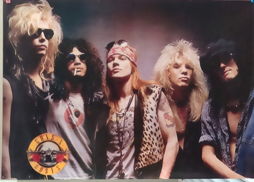 Guns N' Roses Axel Rose Poster Cartel Lamina Grande Vtg 