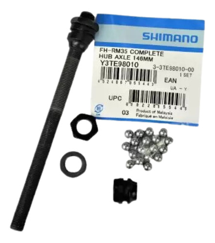 Eixo Traseiro Shimano Para Cubo Fh-rm35 146 Mm Rosca 5-3/4