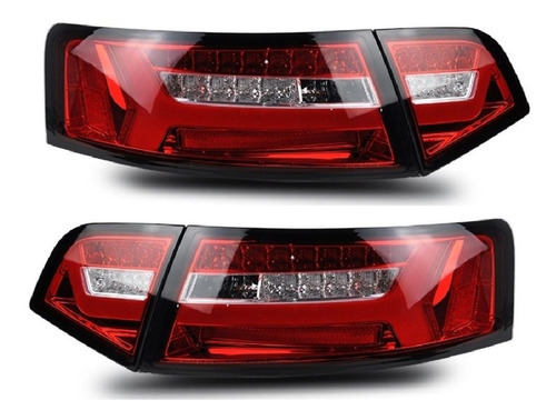 Lanterna Led Audi A6 2009 2010 2011 Sequencial Cristal Red