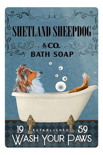 Shelti - Letrero De Metal Para Perro, Shetland Sheepdog Co.