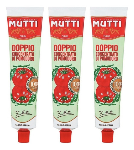 Mutti Extracto De Tomate Italiano Concentrado 130 Gr. Pack 3