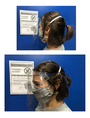 Mascara Seguridad Protectora Facial Barrera Sanitaria X10
