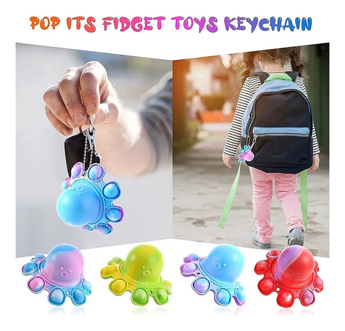 Fidget Toy Chaveiro Polvo Pop It Brinquedo Anti Stress