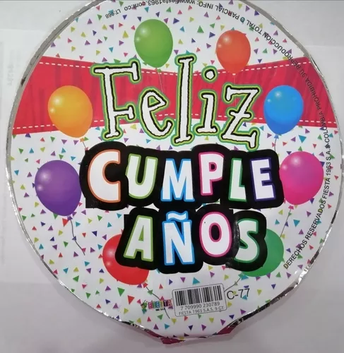 Globos de Mini Foil de 9 (23Cm) Feliz Cumpleaños