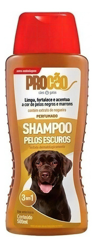Shampoo Perro Procao Pelos Oscuros 500ml Tono De Pelaje Recomendado Oscuro