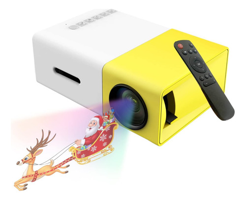 Mini Proyector Video Película Usb Hdmi Amarillo Resolución 3