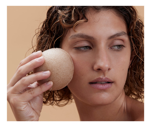 Konjac Esponja Facial Natural Te Verde Piel Con Manchas