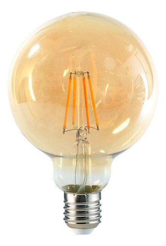 Ampolleta Led Vintage G95 Globo 6 Watts E27 Luz Calida