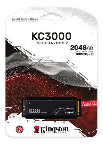 Unidad Ssd M.2 Kingston 2tb Kc3000 - Pcie 4.0 Nvme 2280 Negro