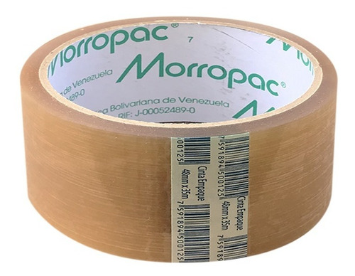 Cinta Para Embalar Morropac Letras Verdes 48mm X 35m Caja 36