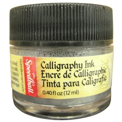 Tinta Nankin Caligrafia 12ml Speedball Silver Prata *frete+b