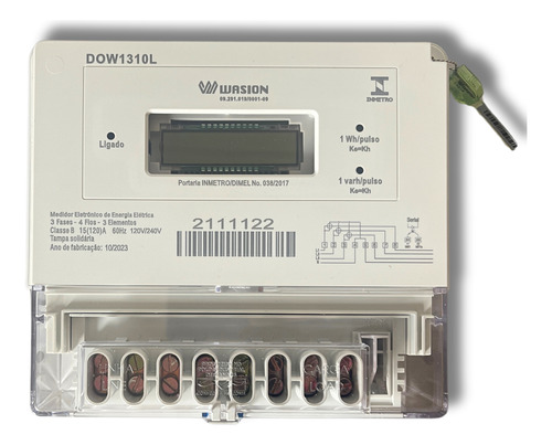 Medidor De Energia Trifásico Relógio 3 Fases 4 Fios Bivolt