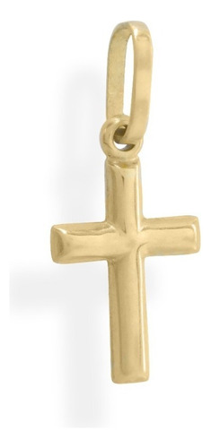 Pingente Cruz Em Ouro 18k Mini Cor Amarelo