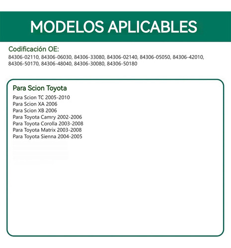 Pista Carrete Resorte Reloj Para Toyota Camry Toyota