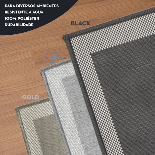 Tapete 50x70 Passadeira 50x180 Grey Emborrachado Kacyumara Comprimento 180 Cm Cor Kit 2 Tapetes 50x70 50x180 Grey Desenho Do Tecido Multi Square Largura 50 Cm