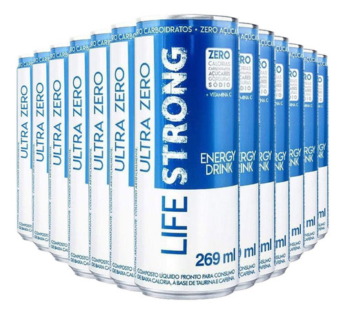 Energético Life Strong Energy Drink 12 Unidades Tradicional