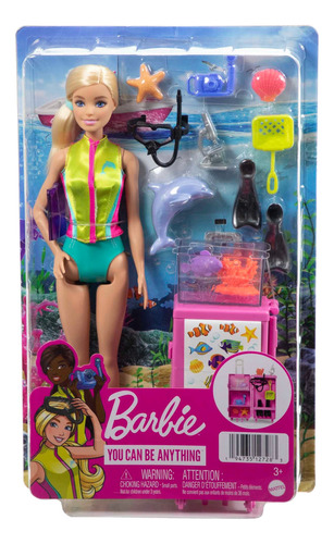 Barbie Profesiones Set De Juego Bióloga Marina