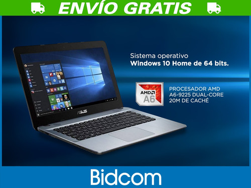 Notebook Asus A6 Amd 4gb 500gb Win 10 + Funda De Neoprene