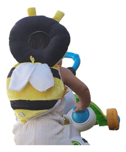 Mochila Antigolpes Bebés - Protección De Cabeza Y Espalda Amarillo Abejita Combinada