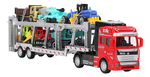 Transport Car Transport Truck Toy, 7 En 1, De Aleación, Retr