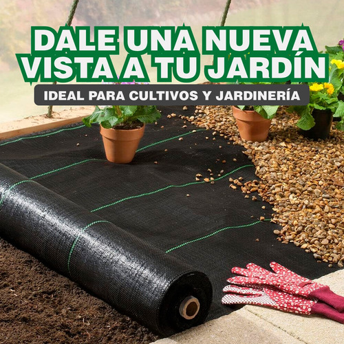 Ground Cover O Malla Antimaleza 2m Ancho X 50m Largo
