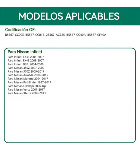 Y-s Pista Carrte Resorte Reloj Para Nissan Murano 2004-2007