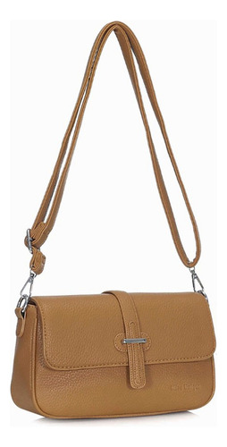 Morral Miss Unique Atemporal Colorido Detalle Sofisticado Acabado De Los Herrajes Níquel Color Camel Correa De Hombro Negro Diseño De La Tela Lisa