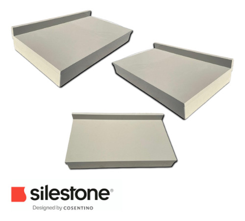 Mesada Baño Silestone Blanco Norte 1,06m X 45cm Vanitory Blanco
