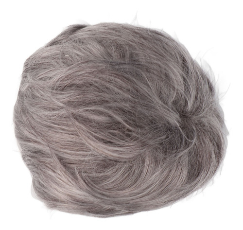 Peluca Sintética Gris Para Hombre, Corta, Resistente Al Calo
