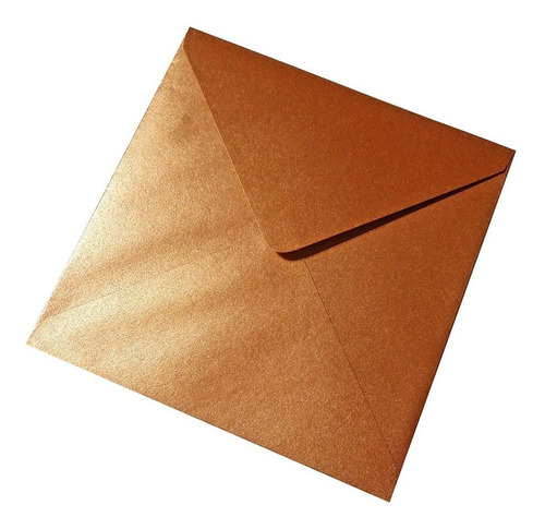 20 Sobres Papel Aperlado Nacarado 140g 20x20 Cm Color Cobre / Fedrigoni Copper