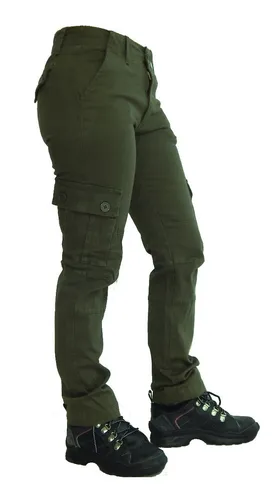Pantalon cargo elastizado mujer hot sale