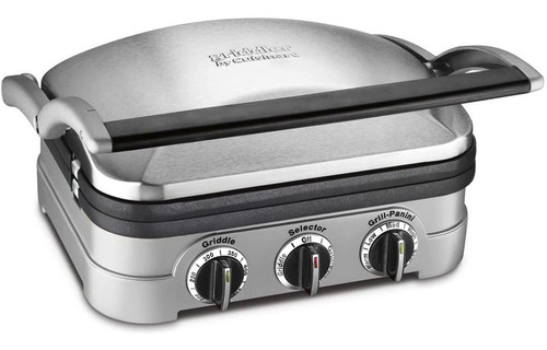 Cuisinart Gr-4np1 - Plancha 5 En 1, Acero Inoxidable Cepilla