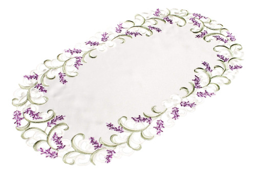 Tapete De Mantel Individual Bordado Con Flores De Lavanda Li