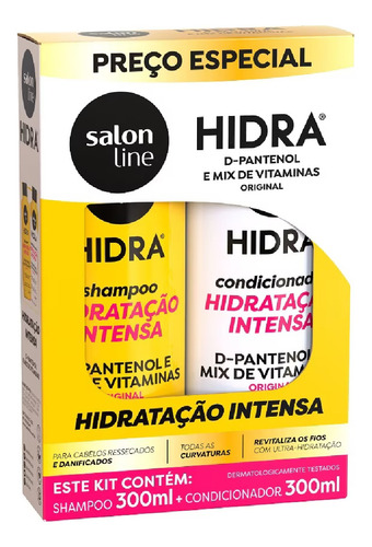 Salon Line Hidra Original Kit Shampoo E Condicionador 300ml