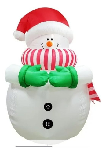 Inflable Holiday Time Muñeco De Nieve 2.4 De Altura