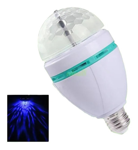 Lámpara Led Giratoria Azul Verde Bola Mágica Luces 1 Color