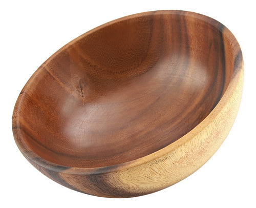 Cuenco De Madera Maciza De Acacia Para Ensalada, Sopa, Arroz