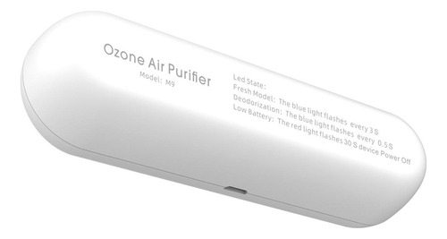 Ozonizador Portátil Usb Eliminador De Odores Desodorizante