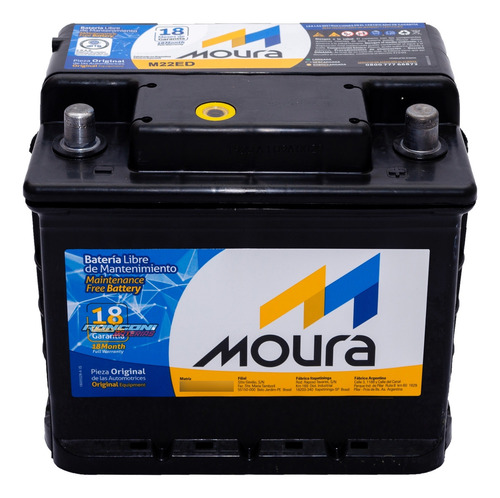 Bateria Moura 12x50 50ah M22ed - Envio Gratis A Domicilio