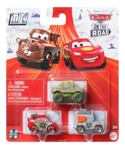 Disney Cars On The Road Mini Racers - Juego De 3