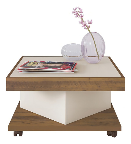 Mesa De Centro Bertolini Sahara Pino Con Off White Color Pino con Off Withe