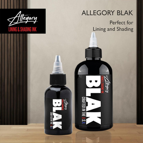 Tinta De Tatuagem Allegory Blak Premium Black 60 Ml Vegan Or