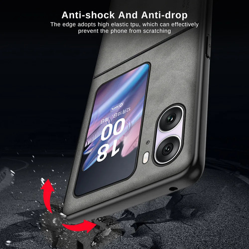 Funda Para Oppo Find N2 Flip Case Uso Rudo De Cuero Pu Lujo Anti-caída Bumper Para Mujeres Hombres